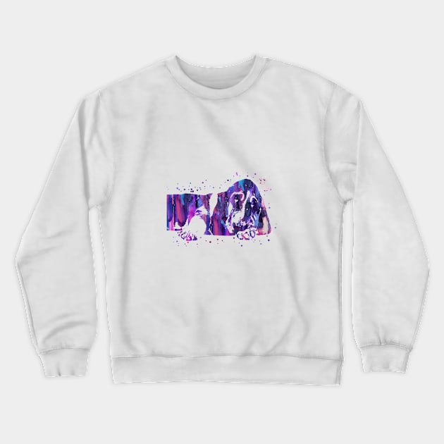 Basset hound Crewneck Sweatshirt by RosaliArt